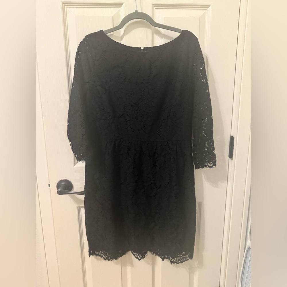 Black lace cocktail dress